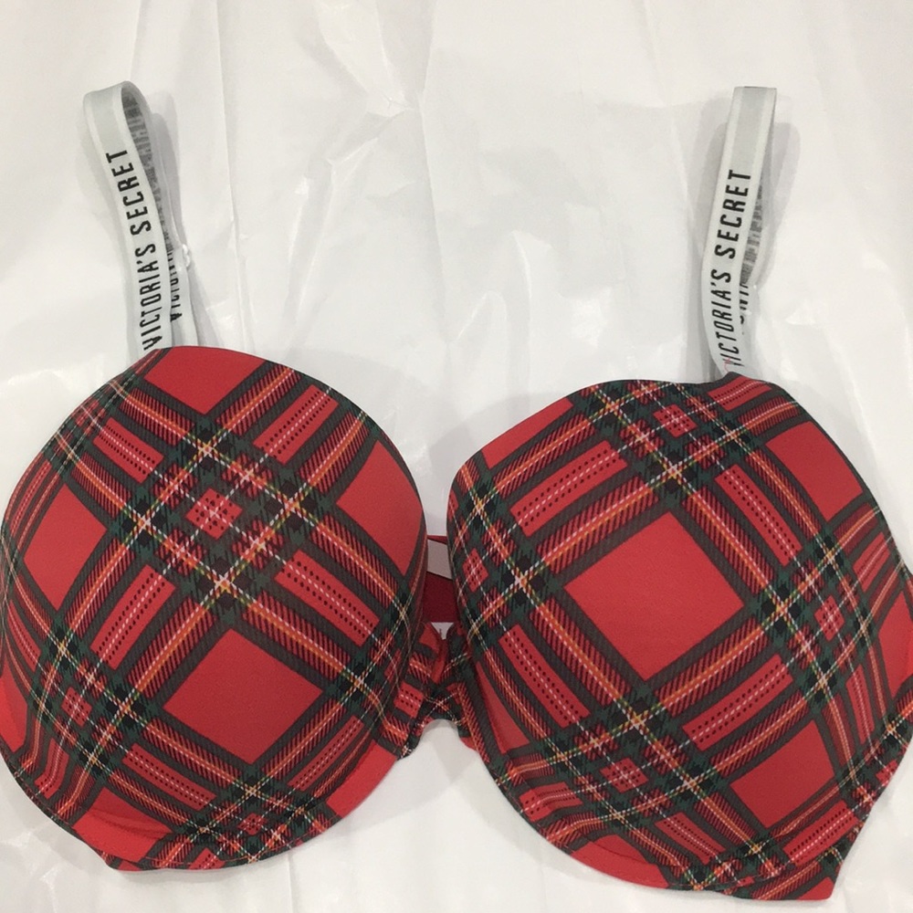 Victoria’s Secret plaid padded bra 32D